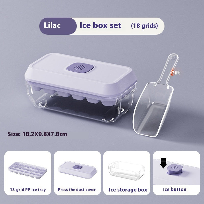 32-Grid Silicone Ice Cube Tray with Lid & Easy Release Ice Box