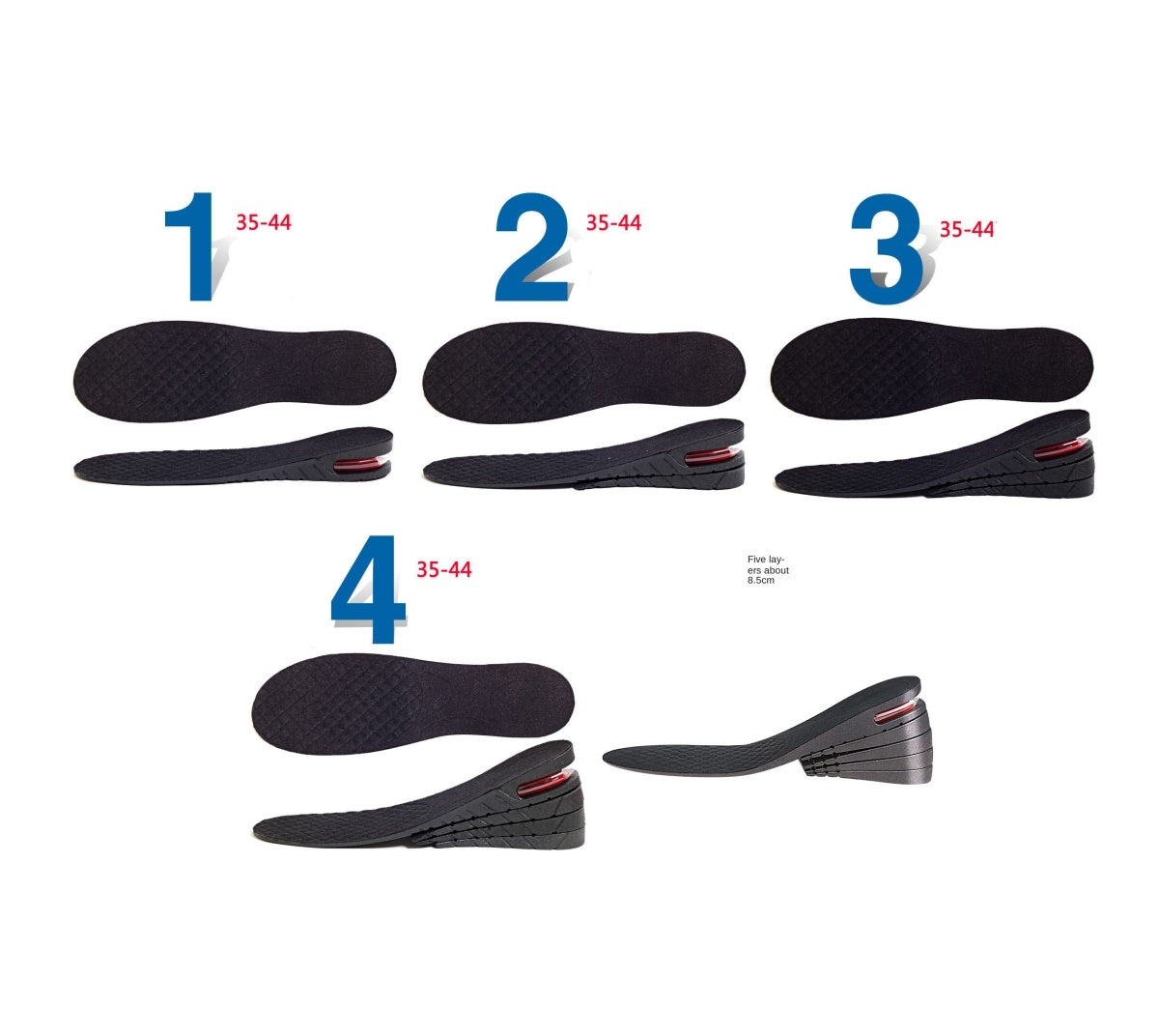 Invisible Air Cushion Insoles – Shock Absorbing & Height Boost