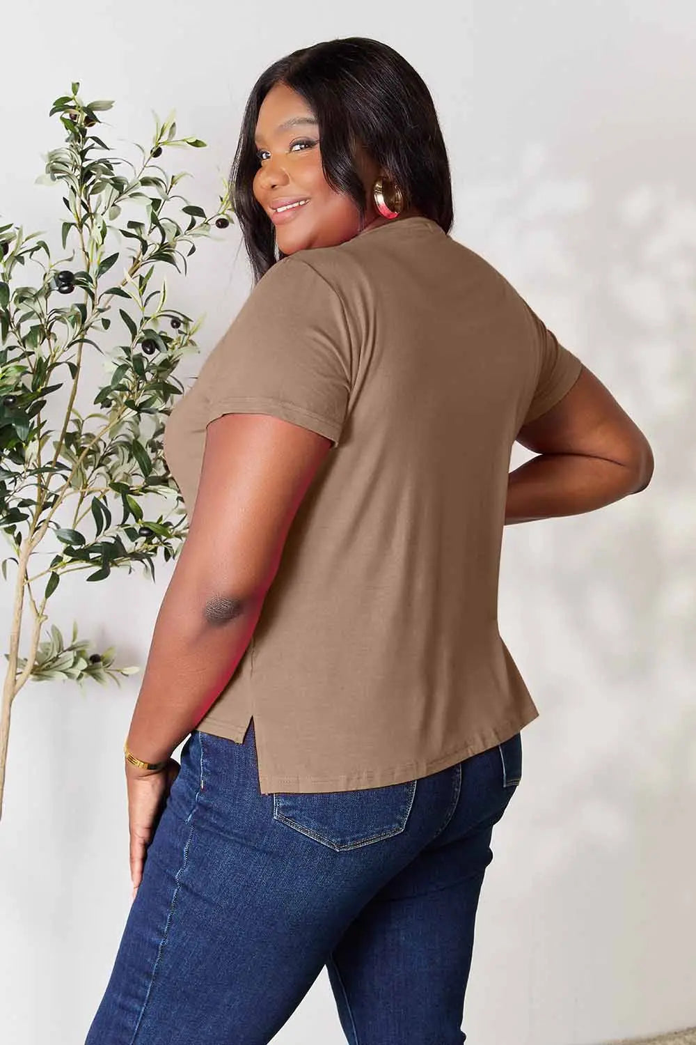 Basic Bae Full Size Round Neck Short Sleeve T-Shirt-World Bazaar Life