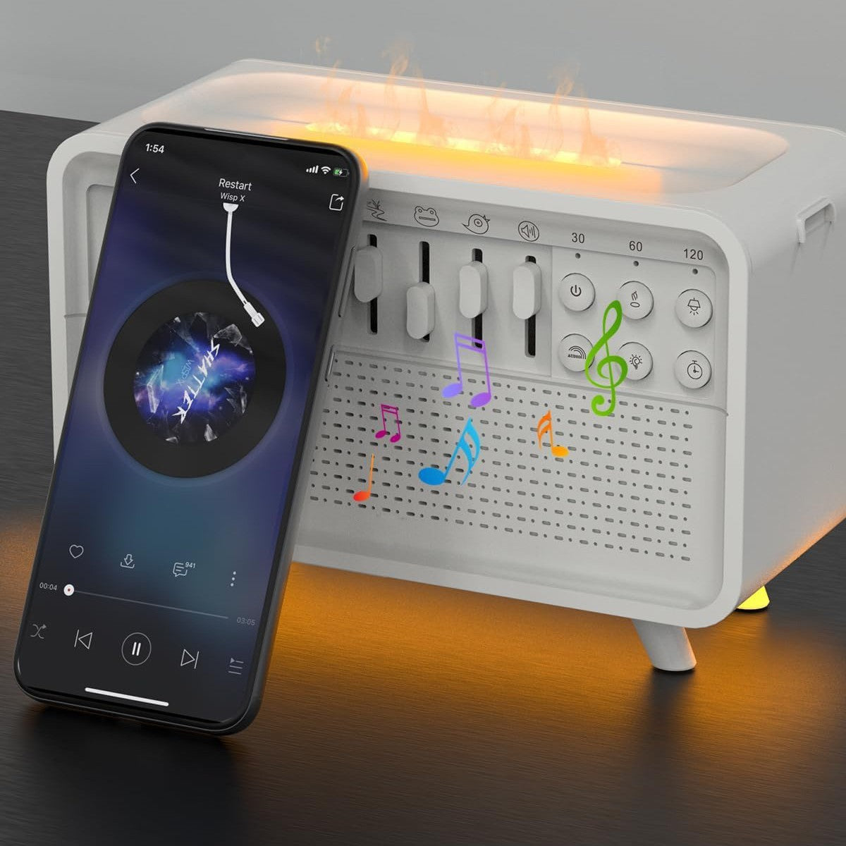 3-in-1 Bluetooth Speaker Humidifier with White Noise & Night Light - World Bazaar Life