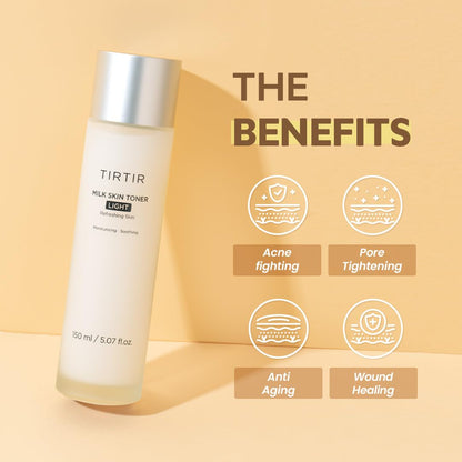 TIRTIR Milk Skin Rice Toner | Deep Hydration, Vegan, 1.69 Fl Oz
