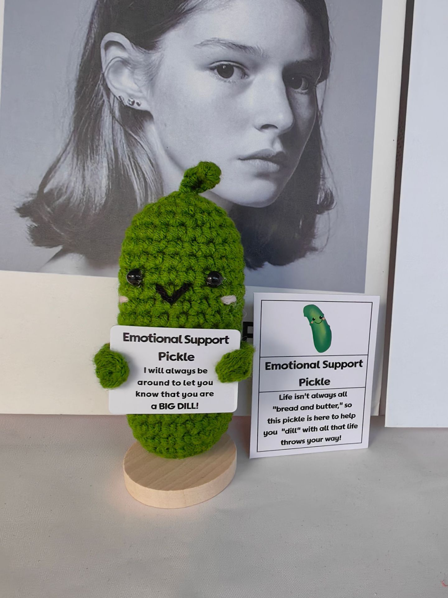 Cute Cucumber Pickle Doll - Top-Rated Knitted Emotional Toy.