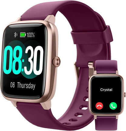 GRV Smart Watch for iOS and Android Phones (Answer/Make Calls), Watches for Women IP68 Waterproof Smartwatch Fitness Tracker Watch with Heart Rate/Sleep Monitor Steps Calories Counter (Pink).