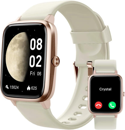 GRV Smart Watch for iOS and Android Phones (Answer/Make Calls), Watches for Women IP68 Waterproof Smartwatch Fitness Tracker Watch with Heart Rate/Sleep Monitor Steps Calories Counter (Pink).