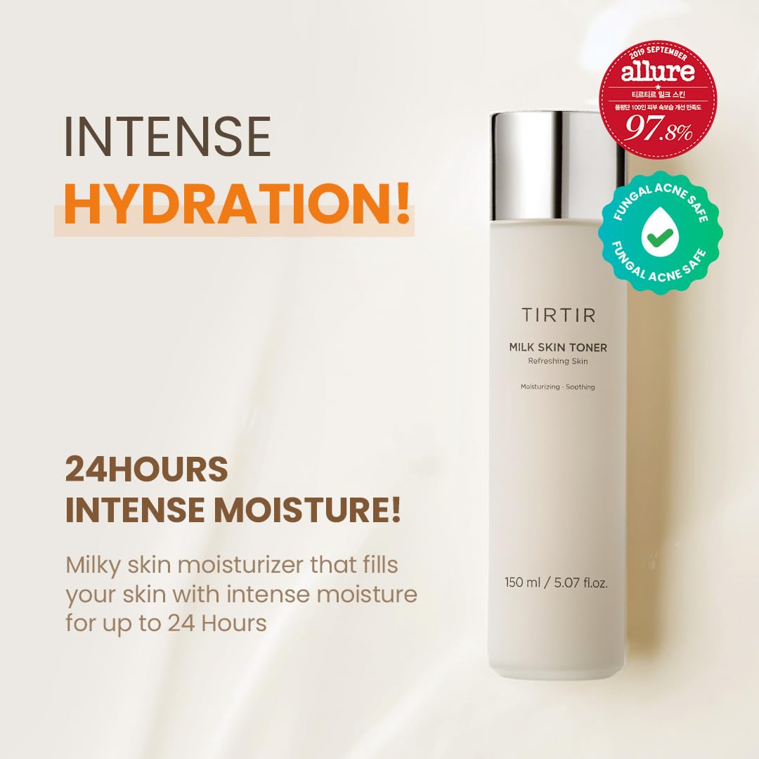 TIRTIR Milk Skin Rice Toner | Deep Hydration, Vegan, 1.69 Fl Oz