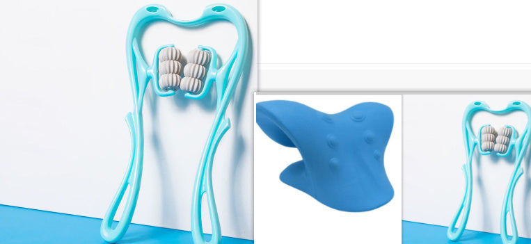 Six-Wheel Manual Neck Massager Roller for Pain Relief & Relaxation - World Bazaar Life