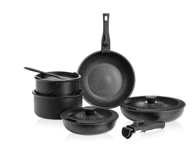 12 POTS And Pans Set, Non-stick Kitchen Cookware Set - Fast Shipping