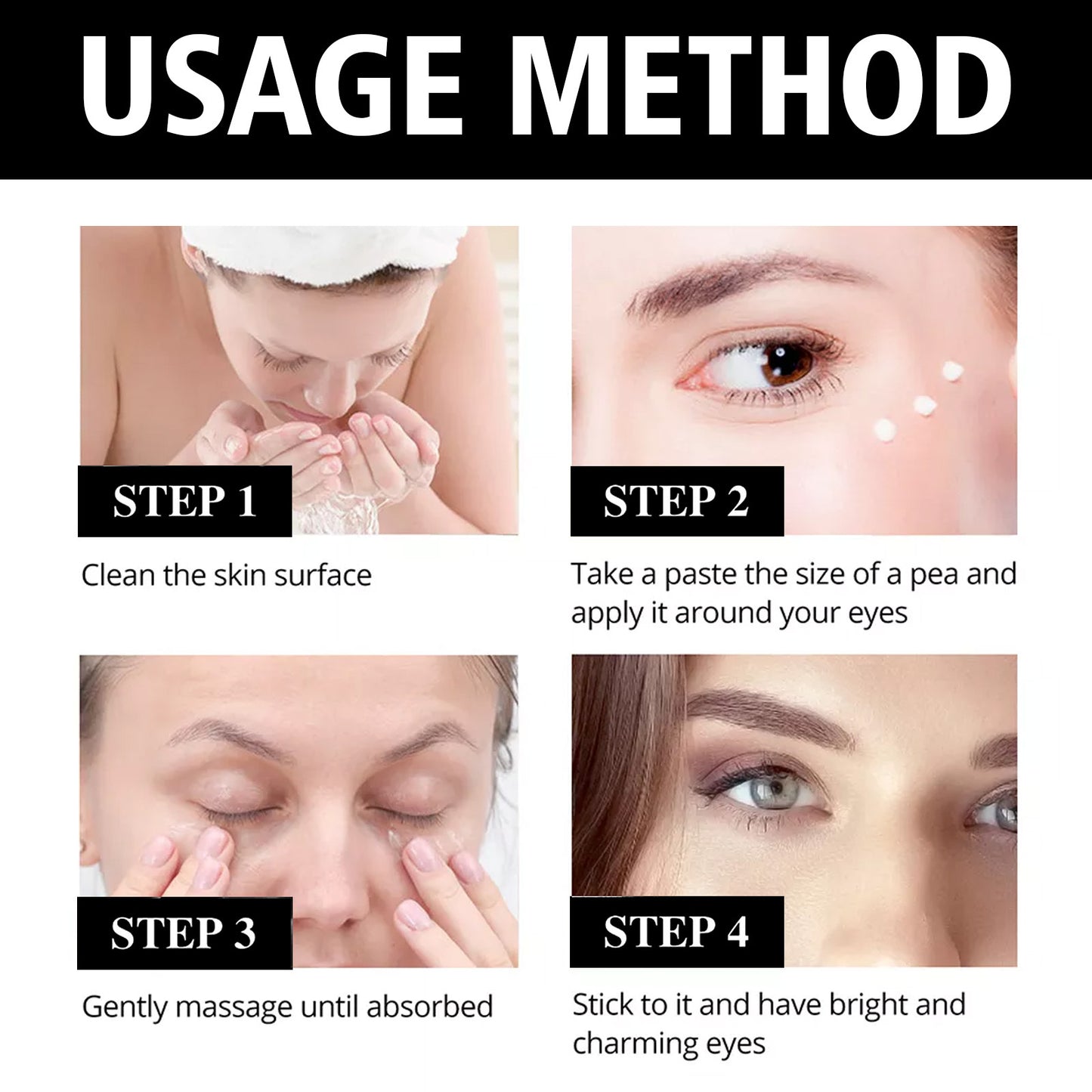 Instant Firming Eye Cream with Hyaluronic Acid, Collagen & Vitamin E