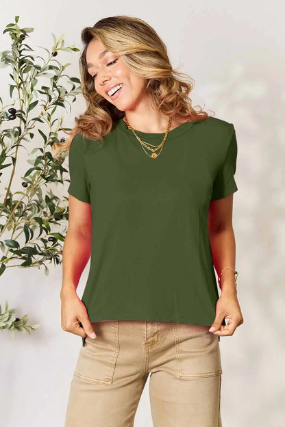 Basic Bae Full Size Round Neck Short Sleeve T-Shirt-World Bazaar Life