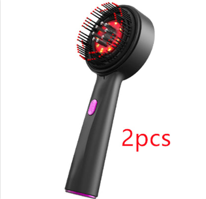 Electric Scalp Massage Comb with Red Light & Anti-Slip Grip