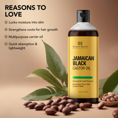 Botanic Hearth 100% Pure Rosemary Oil For Hair Growth (6.7 fl oz) Infused With Biotin, Jojoba & castor Oil | Nourishing & Volumizing | Non GMO Verified