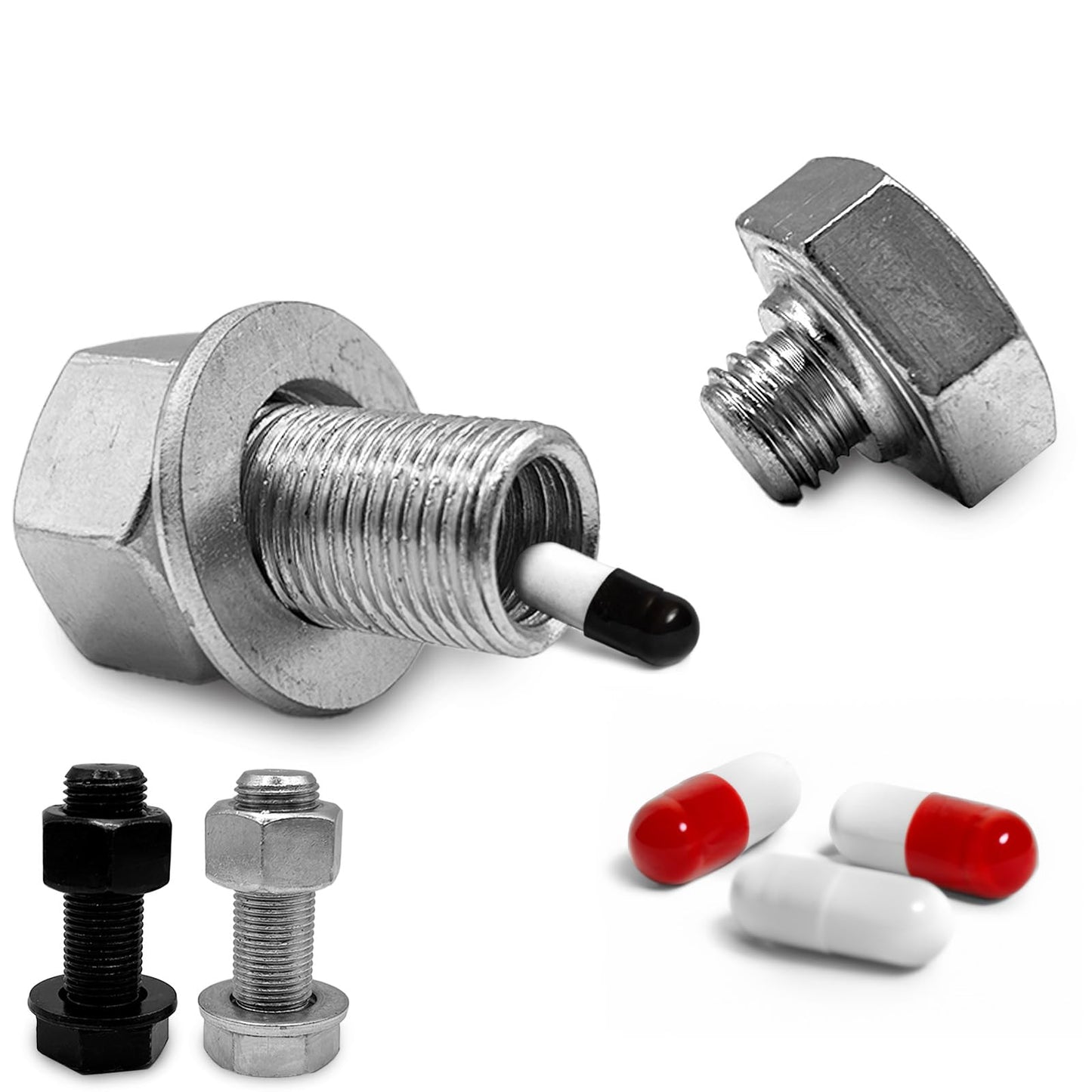 Heavyweight Bolt Nut Diversion Safe - Hidden Storage (Silver)