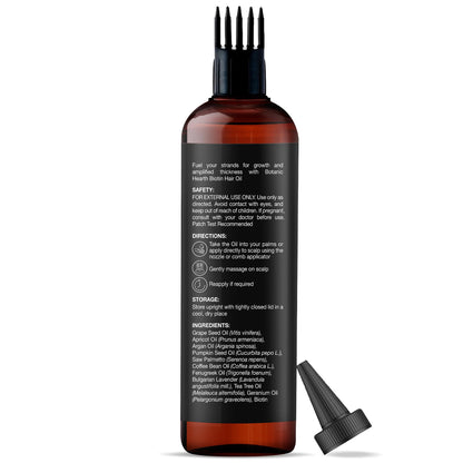 Botanic Hearth 100% Pure Rosemary Oil For Hair Growth (6.7 fl oz) Infused With Biotin, Jojoba & castor Oil | Nourishing & Volumizing | Non GMO Verified