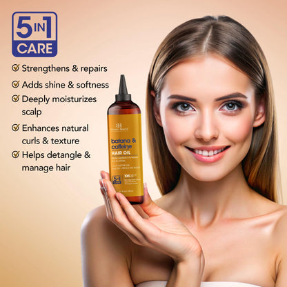Botanic Hearth 100% Pure Rosemary Oil For Hair Growth (6.7 fl oz) Infused With Biotin, Jojoba & castor Oil | Nourishing & Volumizing | Non GMO Verified
