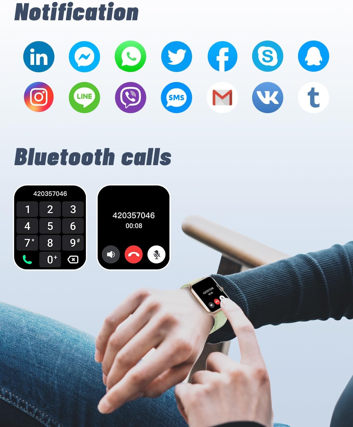 GRV Smart Watch for iOS and Android Phones (Answer/Make Calls), Watches for Women IP68 Waterproof Smartwatch Fitness Tracker Watch with Heart Rate/Sleep Monitor Steps Calories Counter (Pink).
