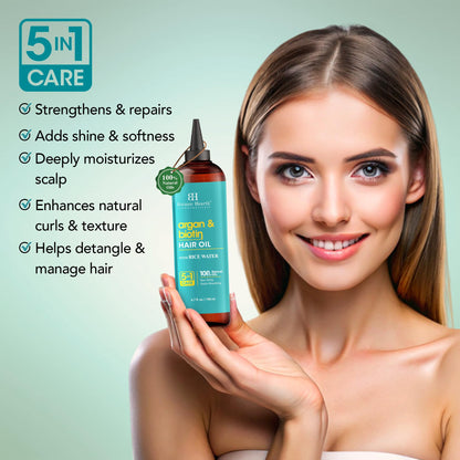 Botanic Hearth 100% Pure Rosemary Oil For Hair Growth (6.7 fl oz) Infused With Biotin, Jojoba & castor Oil | Nourishing & Volumizing | Non GMO Verified