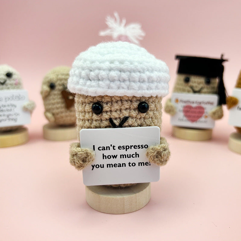 Cute Cucumber Pickle Doll - Top-Rated Knitted Emotional Toy.