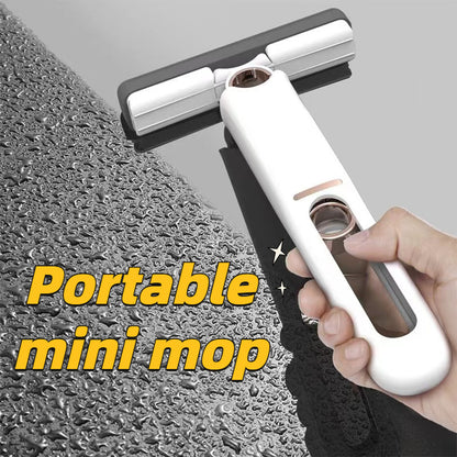 Portable Self-Squeeze Mini Mop – No-Hand Wash, Multi-Surface Cleaner