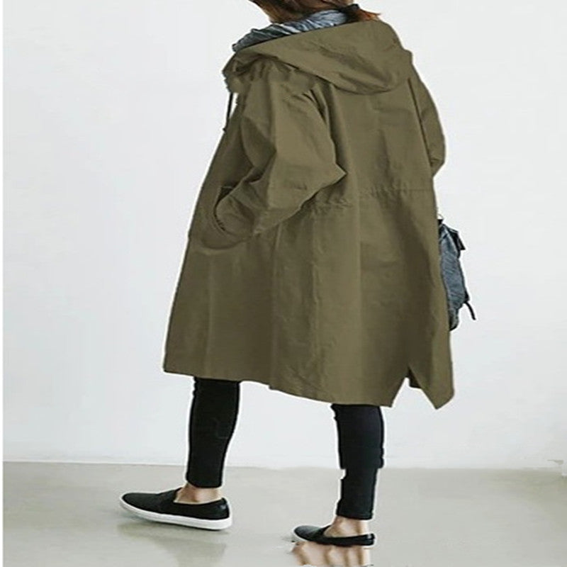 Women's Waterproof Hooded Windbreaker Jacket for Hiking & Camping