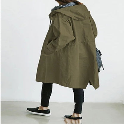 Women's Waterproof Hooded Windbreaker Jacket for Hiking & Camping