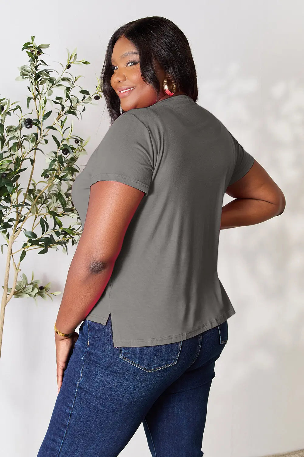 Basic Bae Full Size Round Neck Short Sleeve T-Shirt-World Bazaar Life