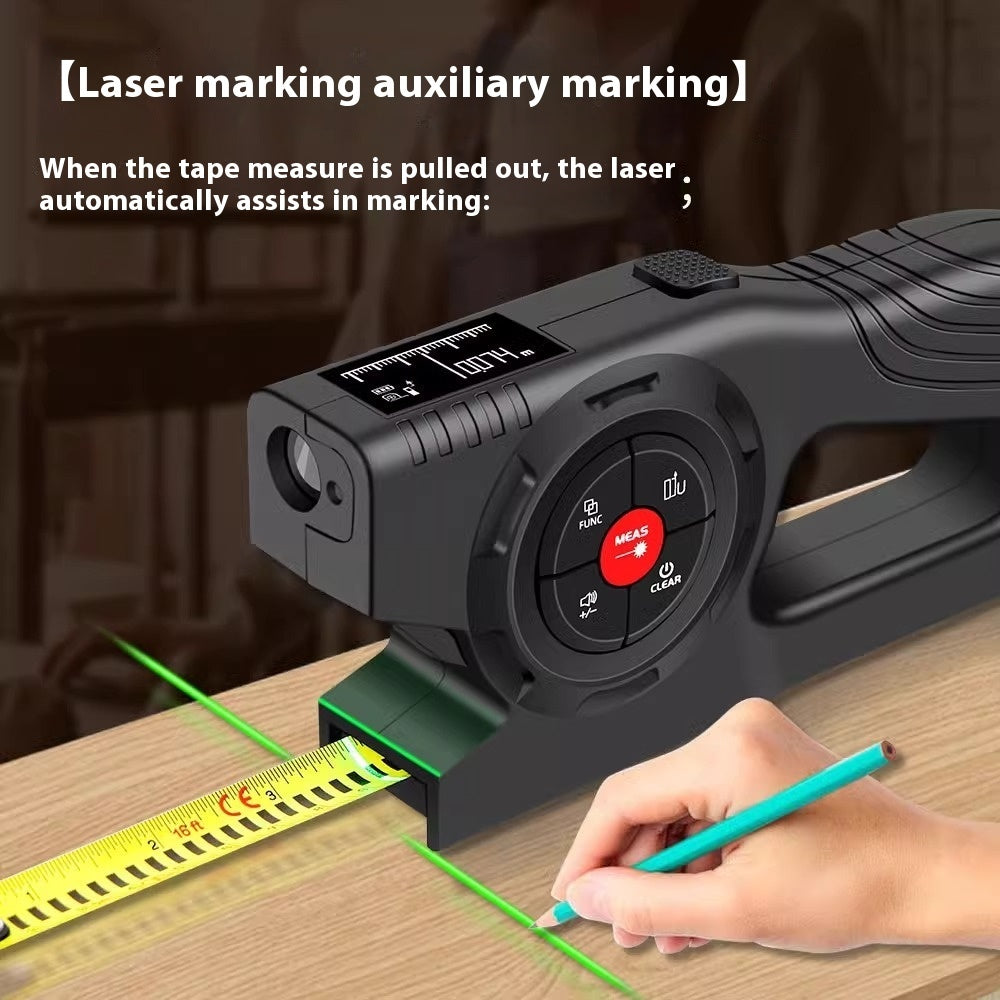 3-in-1 Laser Tape Measure with Digital Display – USB Rechargeable
