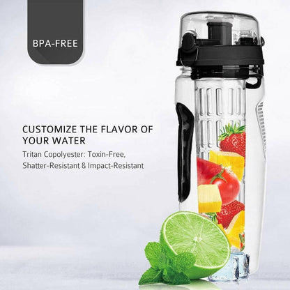 32oz Fruit Infuser Water Bottle BPA Free Plastic Sports Juice Shaker - World Bazaar Life