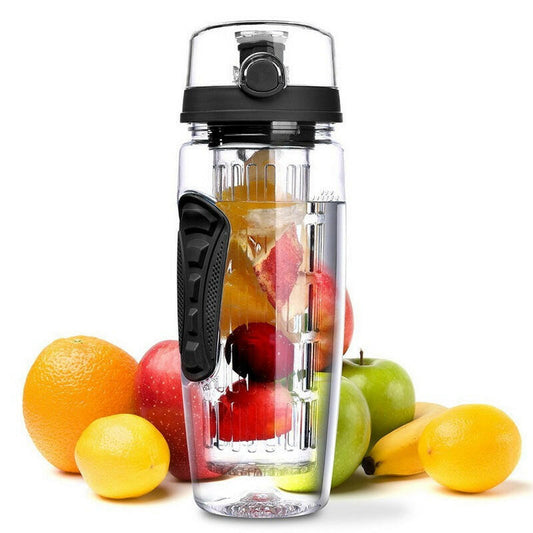 32oz Fruit Infuser Water Bottle BPA Free Plastic Sports Juice Shaker - World Bazaar Life