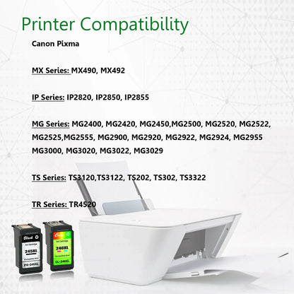 Greencycle PG-245XL CL-246XL Ink Cartridge For Canon PIXMA MG2920 MG2522 MG2550 MX492 MX490 MG2525 MG2420 MG2922 iP2820 MG3020 - World Bazaar Life