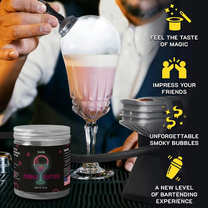 UD_Smoking Gun Edible NONtoxic Bubble Mixture for Cocktail  (2 x 8oz) Wood Smoke Infuser and Smoker Machine Accessory  Cold Smok