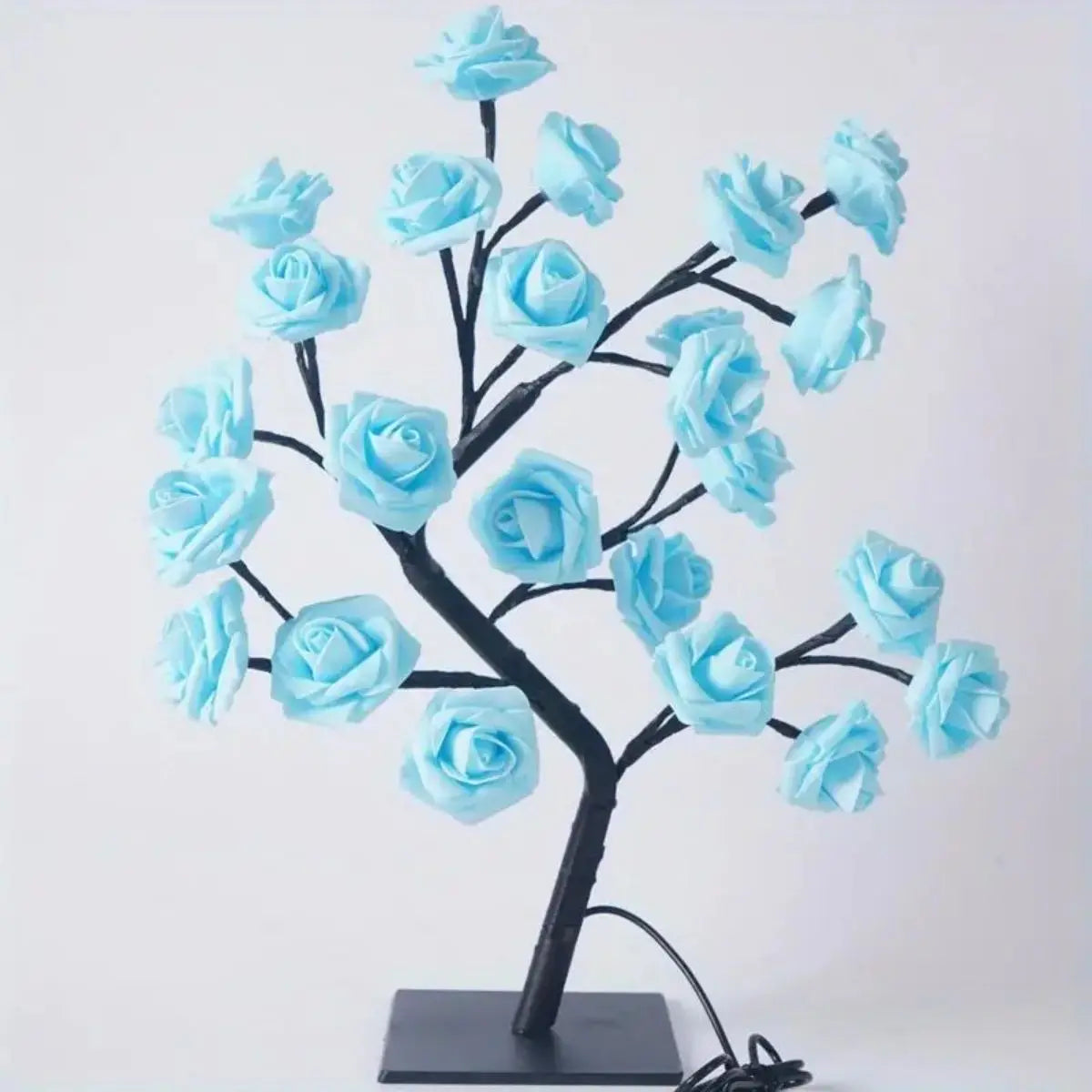 Rose Tree Lamp, Flower Lamp For Valentine's Day Wedding Decor, DIY Branches Night Lights Tree Fairy Lamp For Bedroom Home Decor