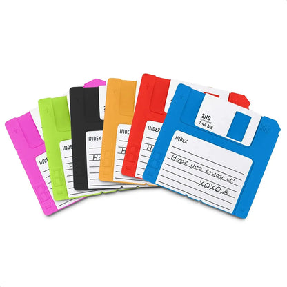 UD_6 PCS Silicone Floppy Disk Coaster For Tables, Drink Coasters for Tabletop Protection - Cheerful Funny Coasters Suitable