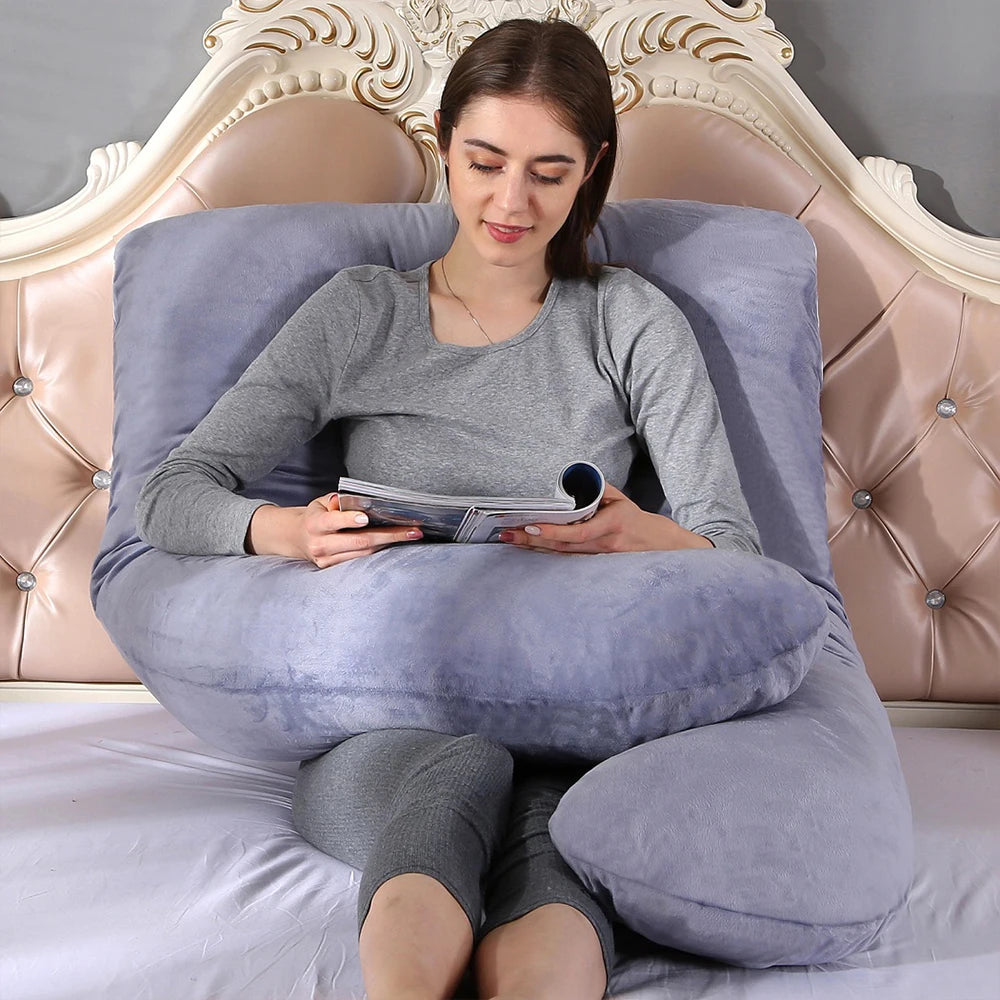 PANGDUBE Pregnancy Pillow 130*70cm Sleeping Waist Pillow for Pregnant Women Nursing Pillow Breastfeeding Cushion for Women-World Bazaar Life