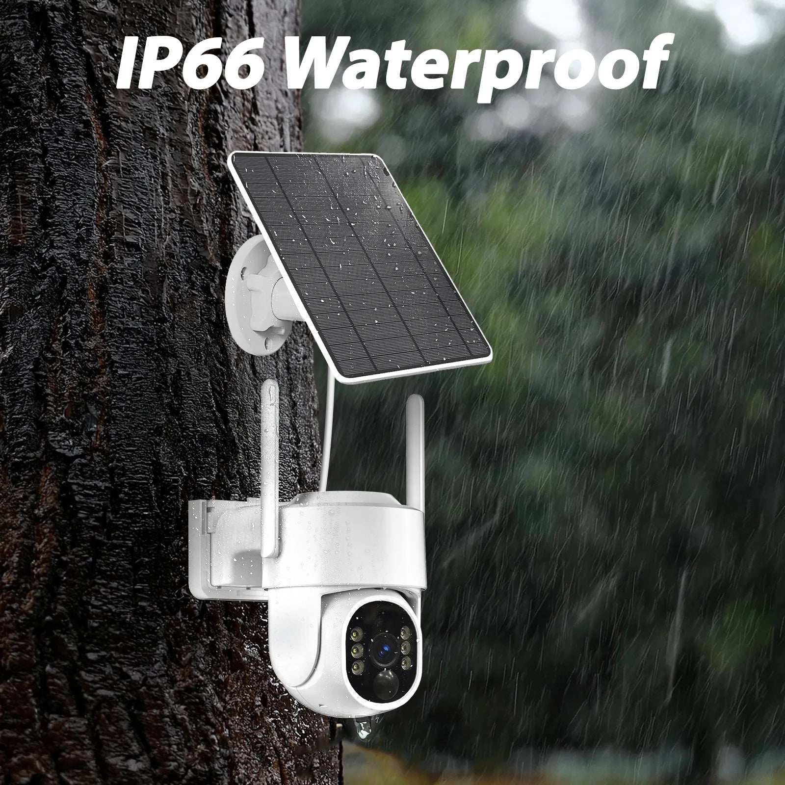 WESECUU WIFI 4MP Solar WIFI Rechargeable Battery PTZ CCTV Security 360 Degree Ip Camera Auto Motion Tracking Ip PTZ Camera-World Bazaar Life