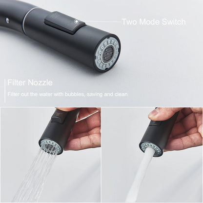 Pull-Out Sensor Black Kitchen Faucet Touch Control Mixer Tap - World Bazaar Life