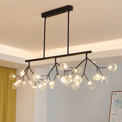 Modern 47.24" Long Branch Pendant Lighting Sputnik Firefly Chandelier Led Island Hanging Lamps