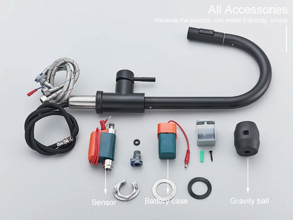 Pull-Out Sensor Black Kitchen Faucet Touch Control Mixer Tap - World Bazaar Life
