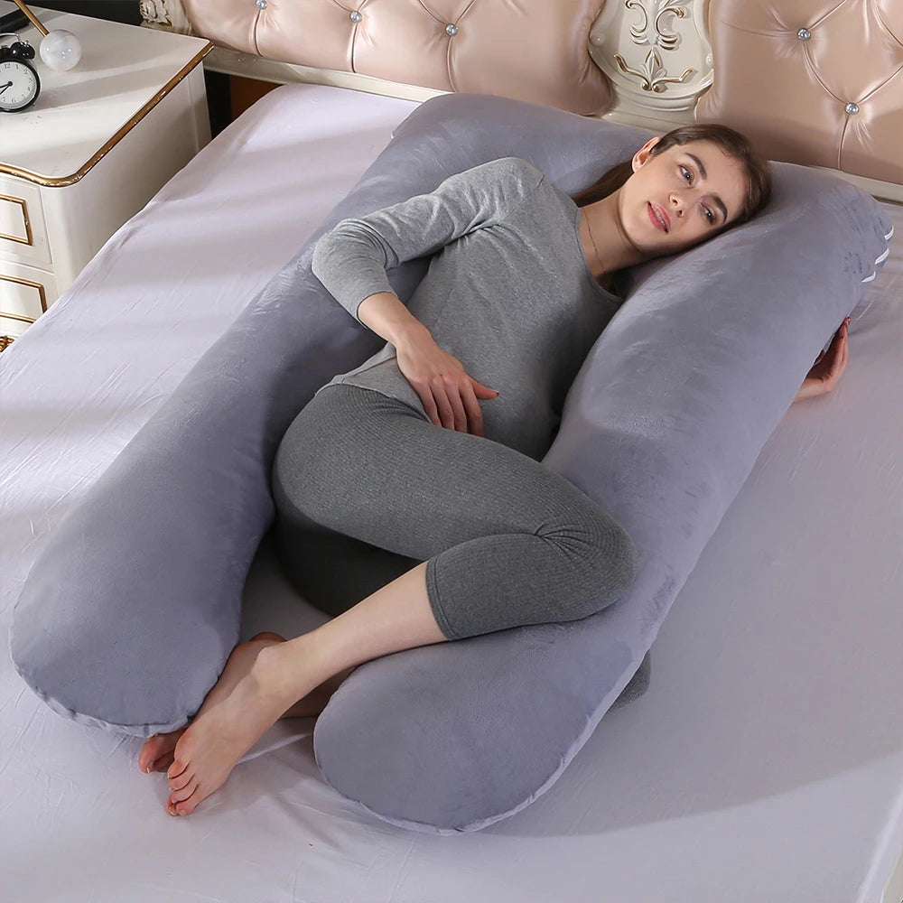 PANGDUBE Pregnancy Pillow 130*70cm Sleeping Waist Pillow for Pregnant Women Nursing Pillow Breastfeeding Cushion for Women-World Bazaar Life