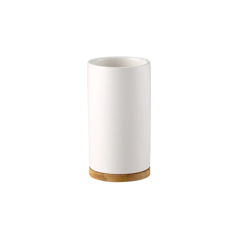 UNTIOR 3PCS Ceramic Bathroom Accessories Set Fashion Soap Dispenser Toothbrush Holder Tumbler Ceramic Household Bathroom Product-World Bazaar Life