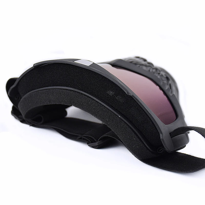 Motorcycle Face Mask Skull Open Face Helmet Mask Anti-UV Dust Helmets Goggles Vintage Mask Men Balaclava Winter Ski Face Shield