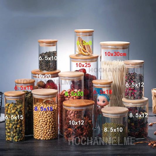 Glass Cereal Storage Jars – Sealed Kitchen Food Containers-World Bazaar Life