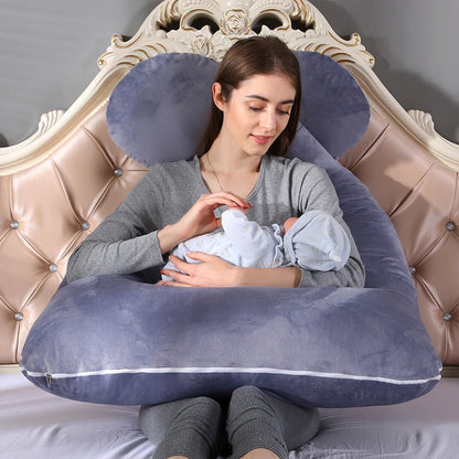 PANGDUBE Pregnancy Pillow 130*70cm Sleeping Waist Pillow for Pregnant Women Nursing Pillow Breastfeeding Cushion for Women-World Bazaar Life