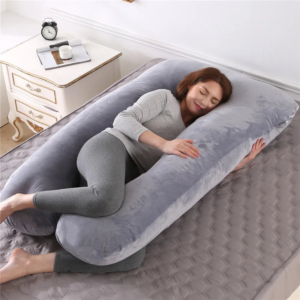 PANGDUBE Pregnancy Pillow 130*70cm Sleeping Waist Pillow for Pregnant Women Nursing Pillow Breastfeeding Cushion for Women-World Bazaar Life