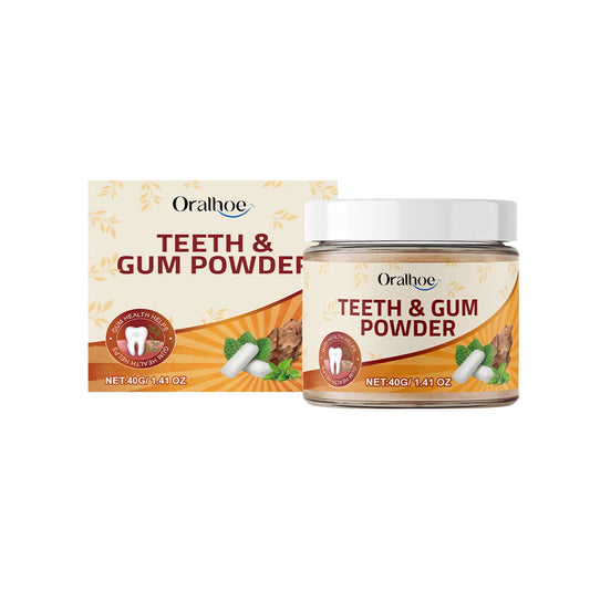 Oralhoe Herbal Care Gum Powder Whitening Teeth Freshly Clean Removes Yellow Stains for Brighter Smile
