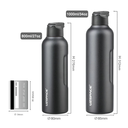 Stainless Steel Thermal Bottle - 2 Lids, Straw & Portable-World Bazaar Life