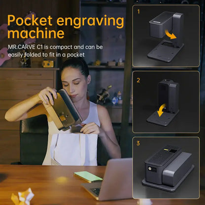 Hot Selling Mr Carve C1 5w Portable 80*80mm CNC Laser Engraving Machine Wood Plastic Bamboo Leather Laser Mini Marking Machines