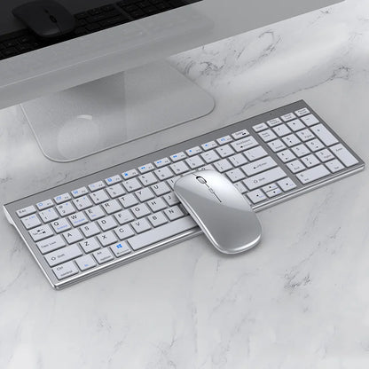 Multi-Device Wireless Keyboard and Mouse Set  Wireless Daul Model Keyboard Mouse Comb for Laptop PC Pad