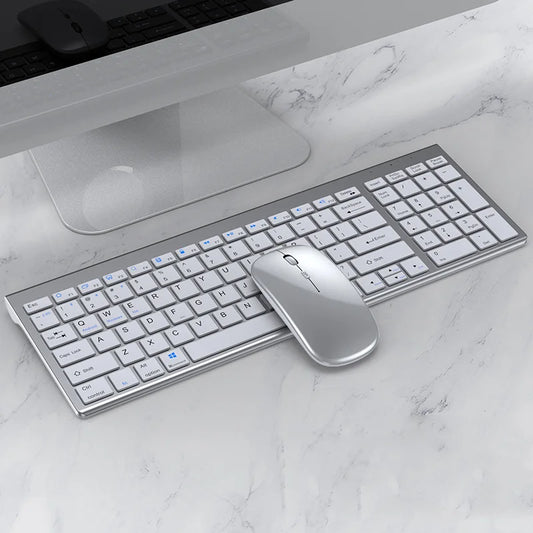 Multi-Device Wireless Keyboard and Mouse Set  Wireless Daul Model Keyboard Mouse Comb for Laptop PC Pad