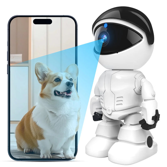WESECUU Smart Robot 1080P IP Camera WIFI Robert Network CCTV HD Baby Monitor Remote Control Home Security Camera-World Bazaar Life