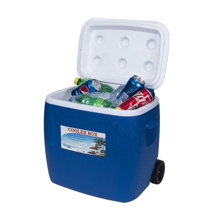 Factory Directly Provide Large Capacity Camping Plastic Have Stock 28AL OEM Ice Chest Plastic Cooler Box with Table